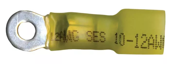 Multilink Yellow Ring Terminals 10-12 AWG #6 Stud - 10 to 500 Pack