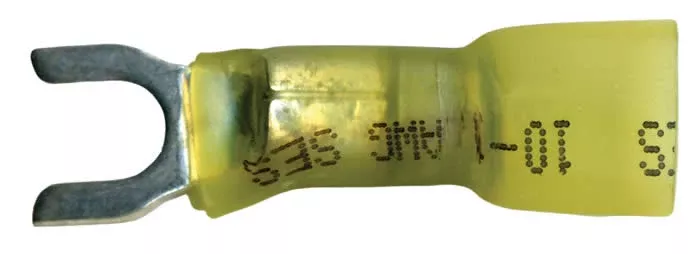 Multilink Yellow Spring Spade Terminals 10-12 AWG #10 Stud - 10 to 500 Pack