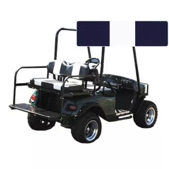 Navy / White 4-Passenger Rear Seat Cushion Set (Universal Fit)
