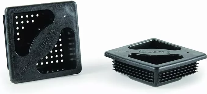 No Insect Square Bumper Sewer Hose StorageCap with Squeeze Grip & Saver - 2 Pack