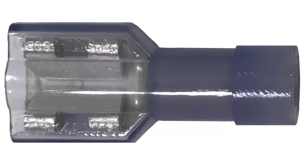 Nylon Fully Insulated Blue Female Quick Disconnect Connector 16-14 Gauge .110 Tab - 100 Pack