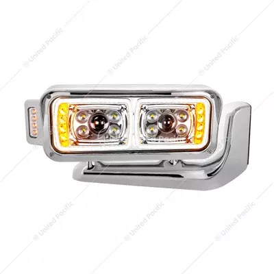 Peterbilt 10 High Power LED Chrome Projection Headlight with Mounting Arm- Passenger's Side