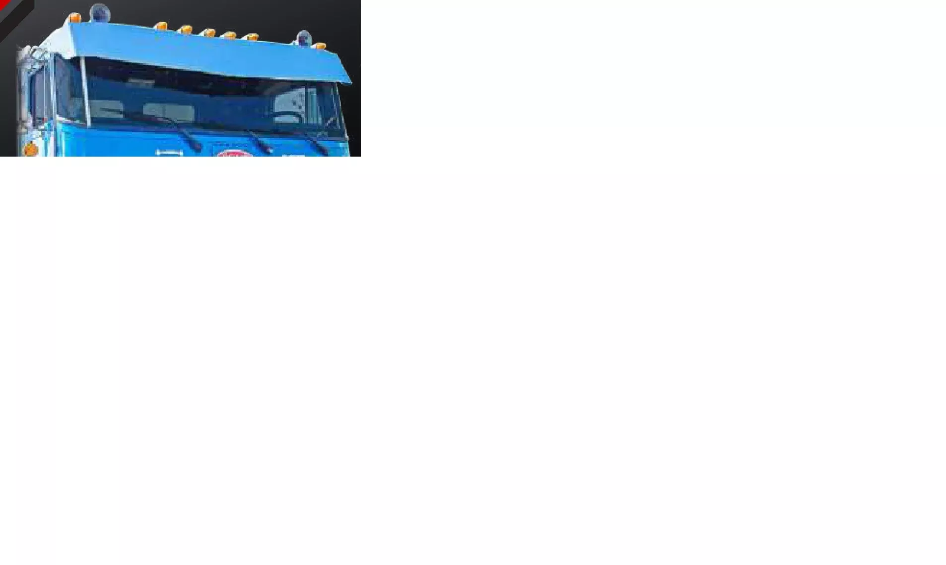 Peterbilt Cabover 13" Visor 352