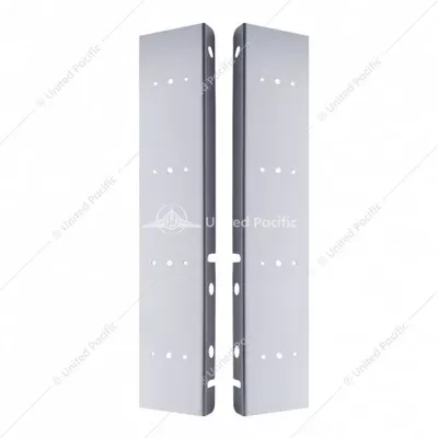 PETERBILT STAINLESS FRONT AIR CLEANER BRACKETS ONLY - 4 LIGHT CUTOUTS EACH (PAIR)