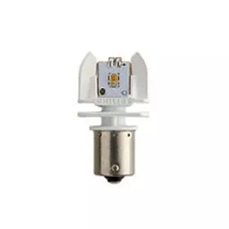 Philips LED Globe 12V PY21 Amber Indicator 260lm BAU15S Base With Canbus Adaptors Ceramic X-Treme Ultinon (Pair)