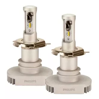 Philips LED Head Light Globe 12V H4 High/Low 6000K +160% More Light Ultinon LED (Pair)