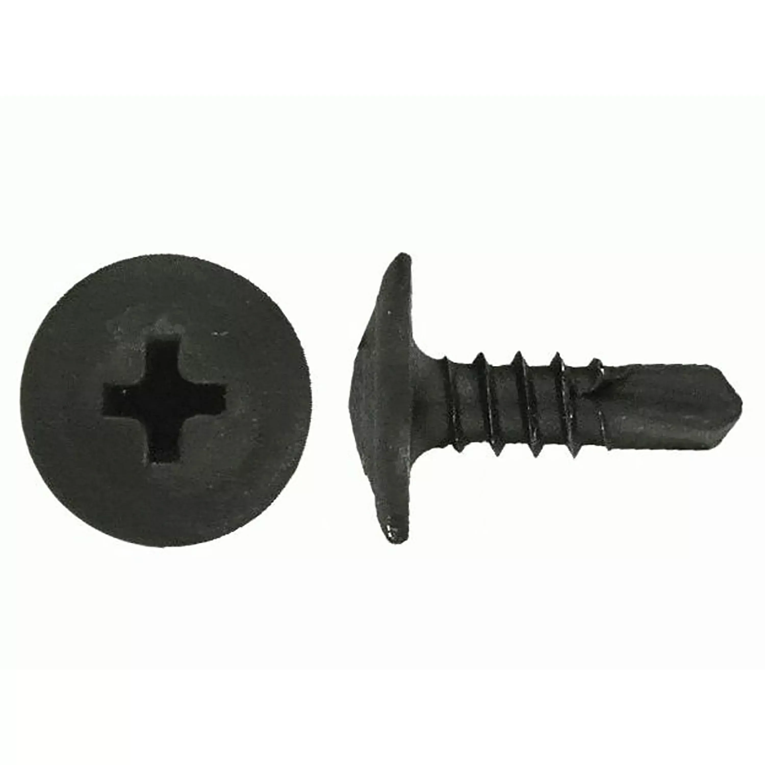 Phillips Oval Head Moulding Screws - 8 x 1/2" - 7/16" Washer O.D. - Black Finish - 50 Pack