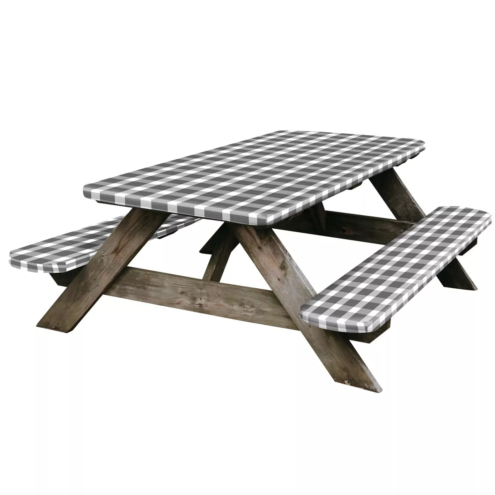 Picnic Table Cover 28x72 Inch - Black and White