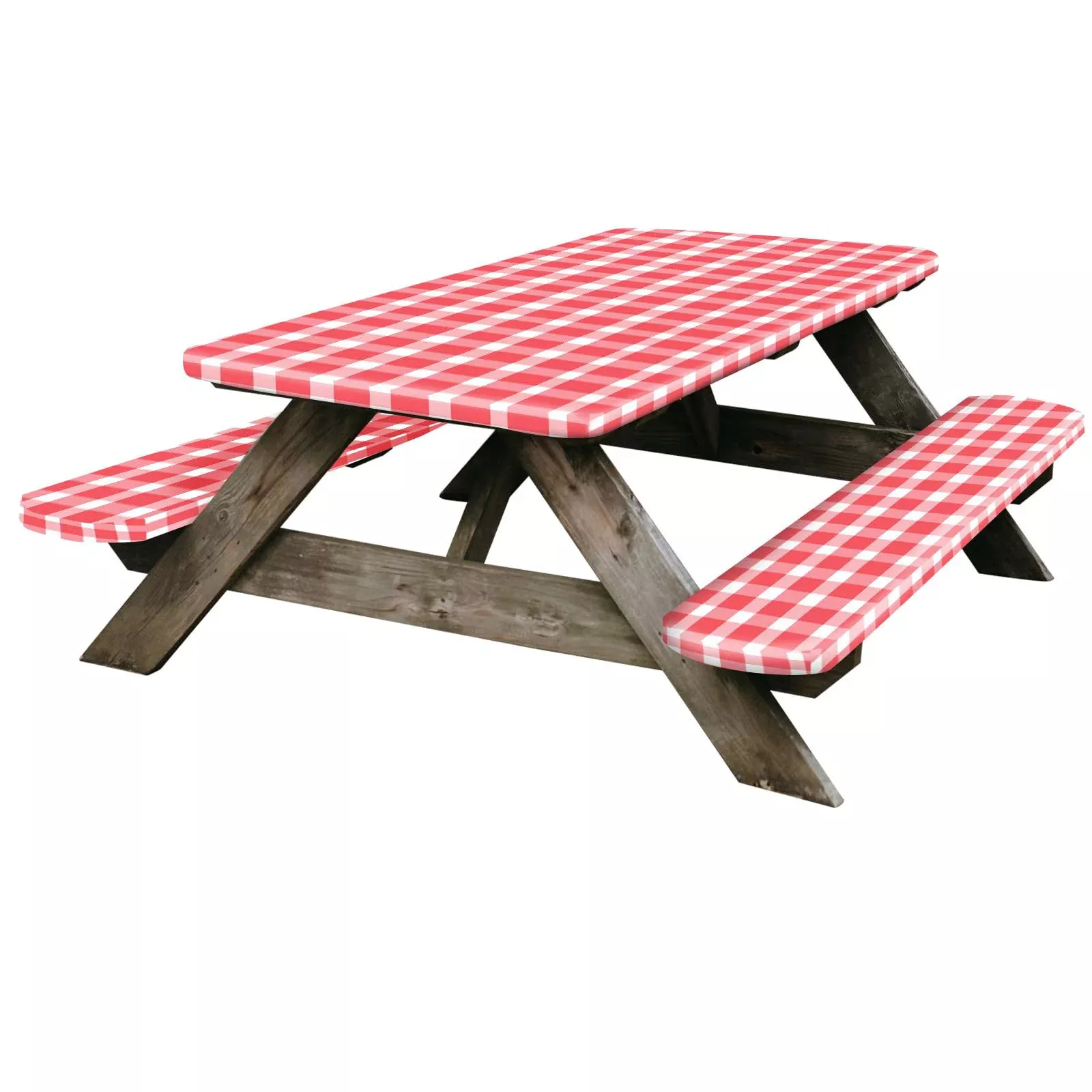 Picnic Table Cover 28x72 Inch - Red and White
