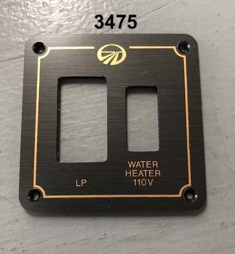 Plastic Monaco Two Gang Bezel – LP, Water Heater 110V