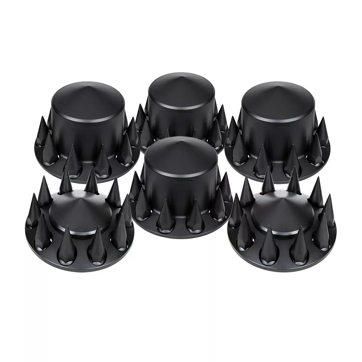 Pointed Axle Cover Combo Kit With 33mm Spike Nut Covers & Nut Covers Tool - Matte Black