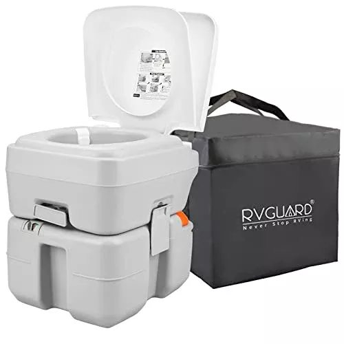Portable Camp Toilet 5.3 Gallon with Carry Bag and Wash Sprayer