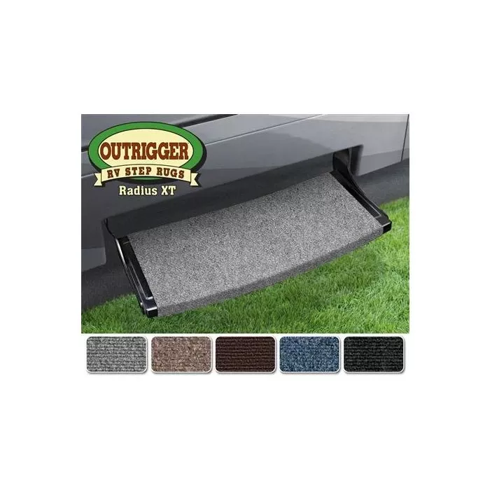 Prest-O-Fit Castle Gray 22″ Outrigger Wraparound Radius XT RV Step Rug