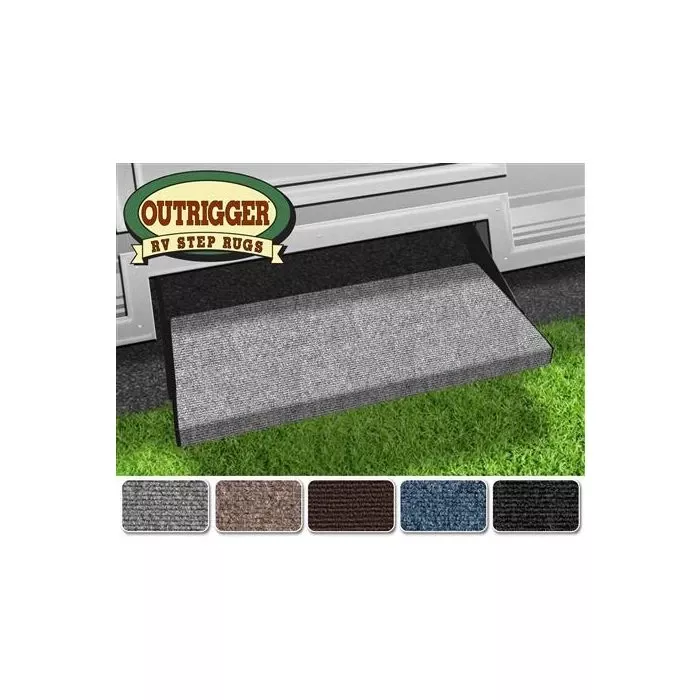 Prest-O-Fit Castle Gray 23″ Outrigger RV Step Rug