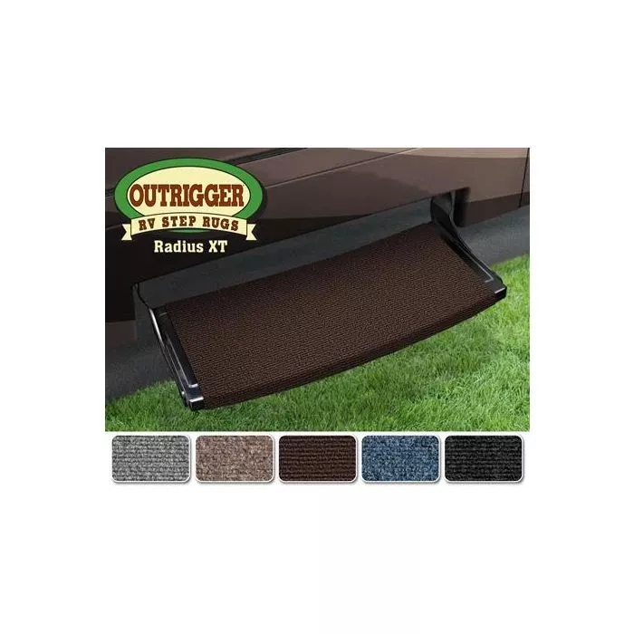 Prest-O-Fit Chocolate Brown 22″ Outrigger Wraparound Radius XT RV Step Rug