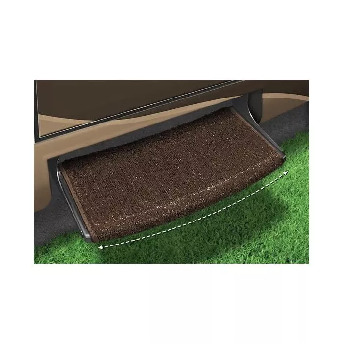 Prest-O-Fit Espresso 22″ Wraparound Radius RV Step Rug
