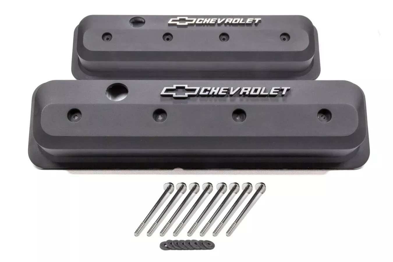 Proform -Compatible with/Replacement for GM-141-840 Compatible with/Replacement for Chevrolet Bowtie Slant Valve Covers Centerbolt Small Block Black