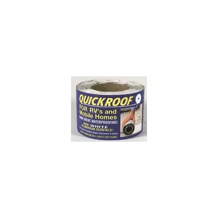 Quick Roof 6″ X 25′ White/Black Back Roof Repair
