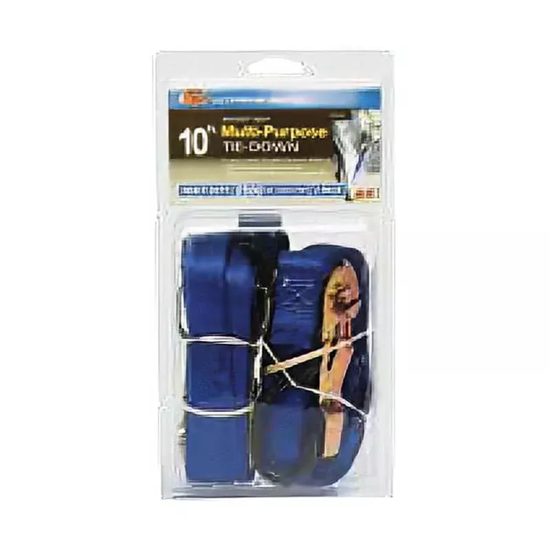 Ratchet Strap 1" X 20' Coated S Hook Ends - 2 Pack
