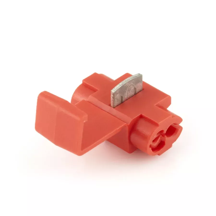 Red Instant Tap Quick Splice Connector 22-18 Gauge - 100 Pack