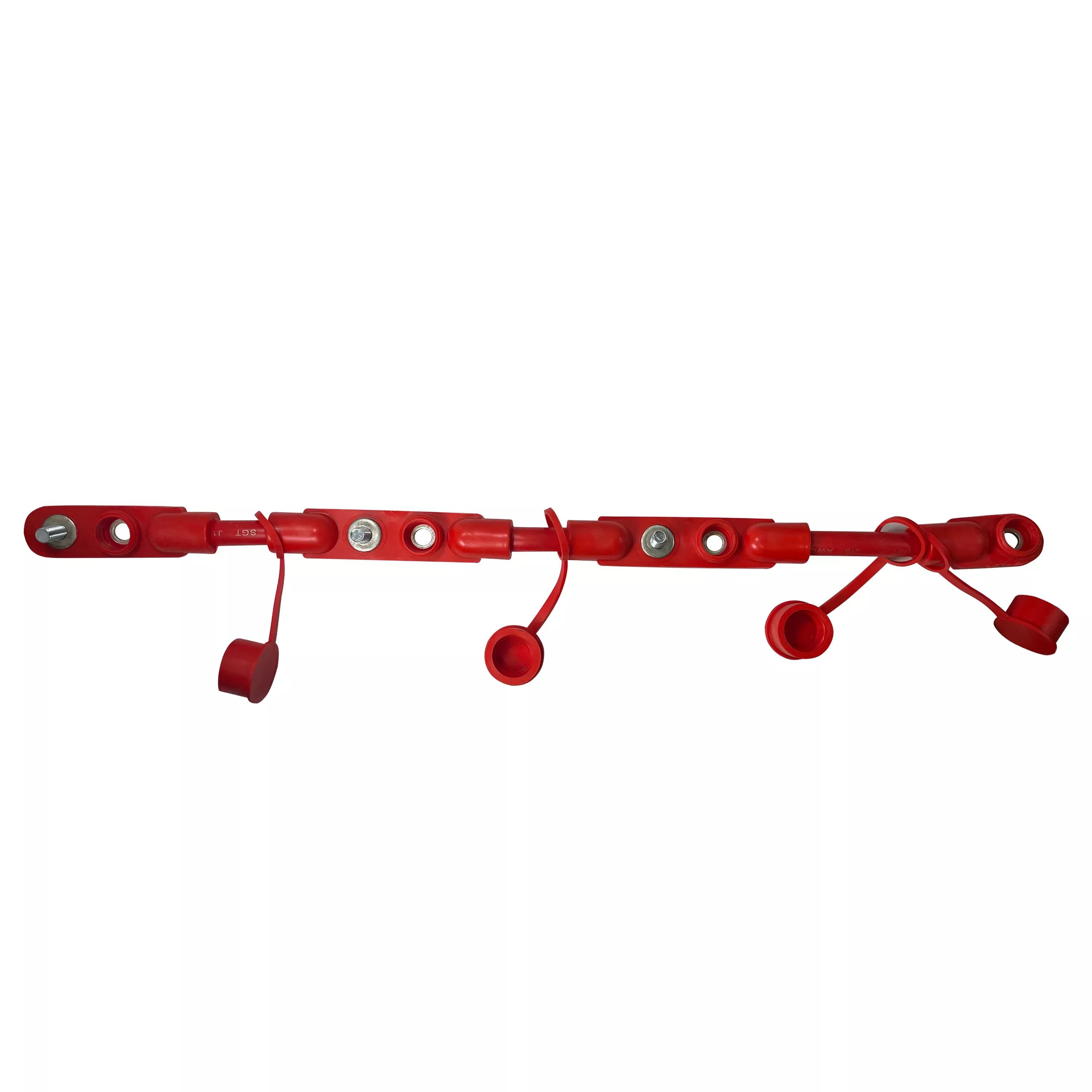 Red Positive Overmolded Battery Cable Assembly for 3 Group 31 Batteries (21")