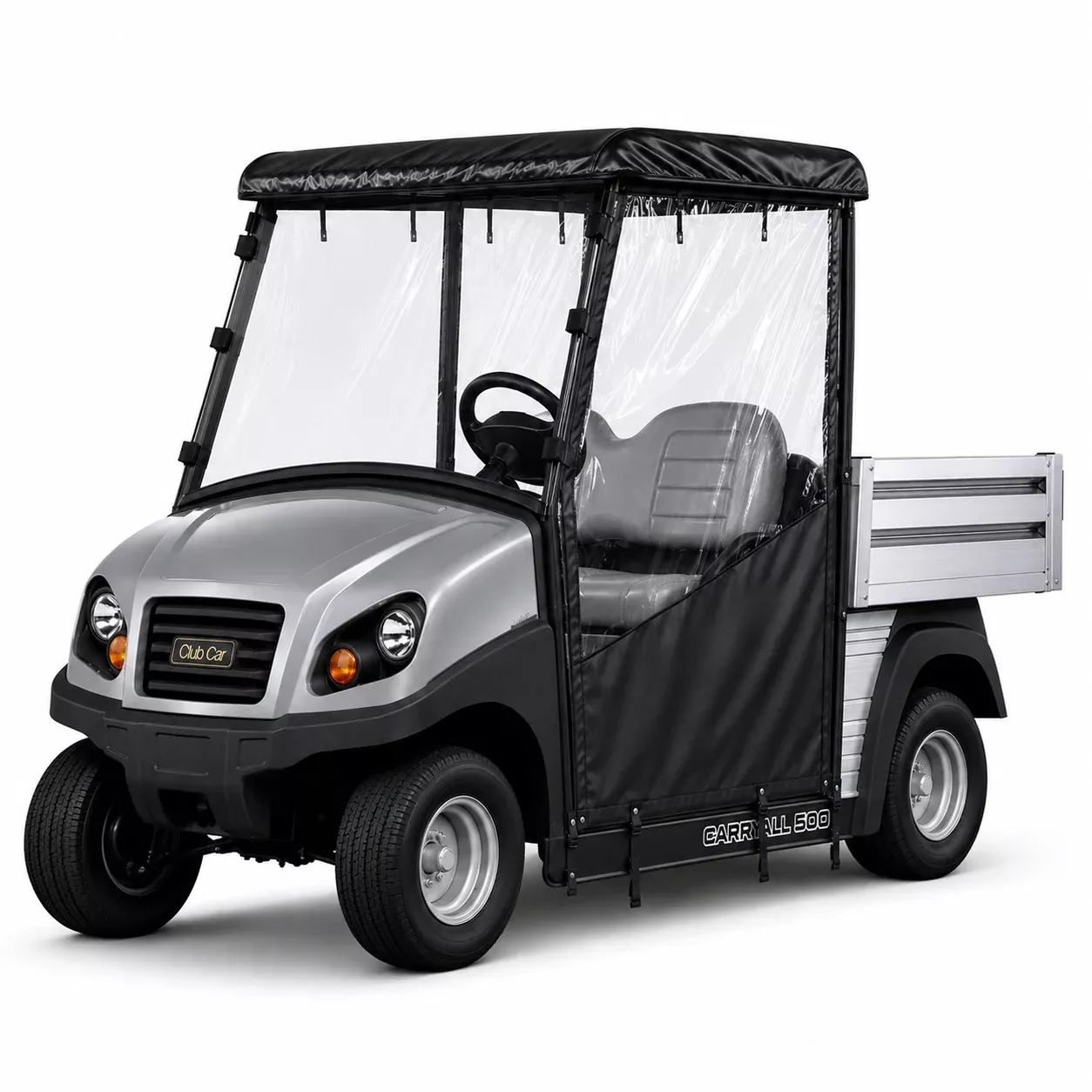 RedDot 3-Sided Over-The-Top Enclosure – Club Car Carryall 500 (2014-Up) | Black Vinyl