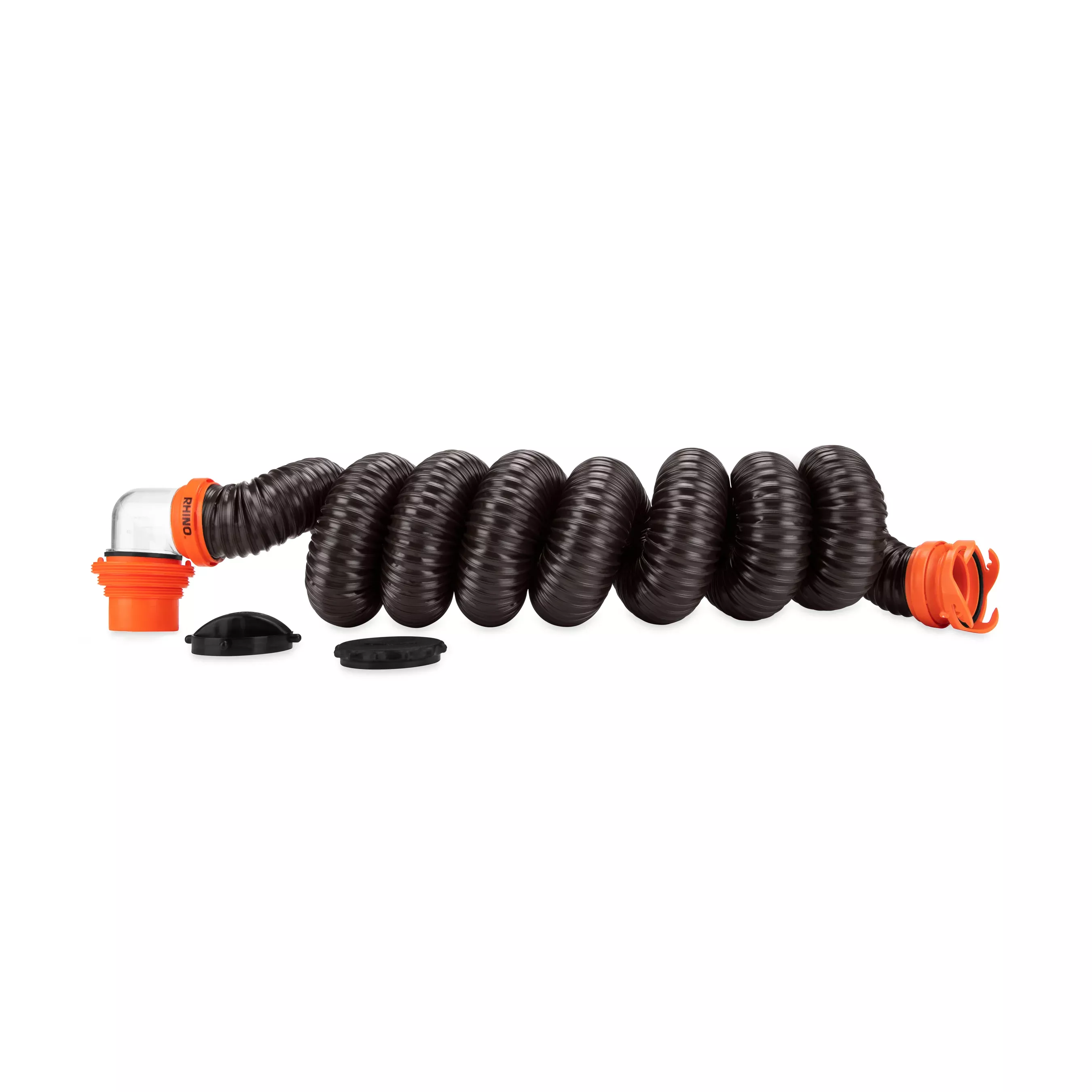 RhinoFLEX 15' Sewer Hose Kit w/4N1,Elbow, Caps (Eng/Fr)