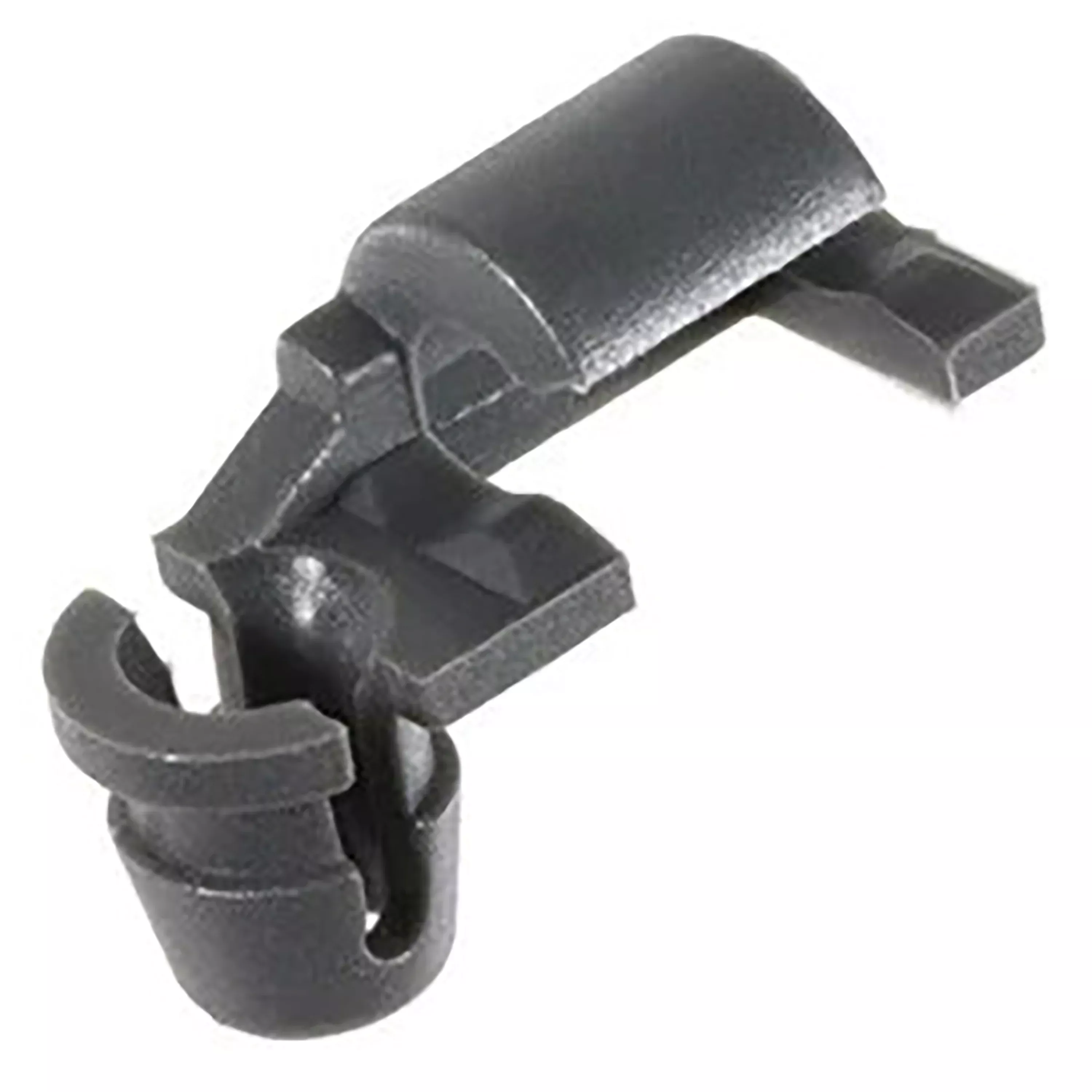 Right Hand Side Black Nylon Door Rod End Clips Retainer - 4.2 MM Rod 7 MM Hole - 25 Pack
