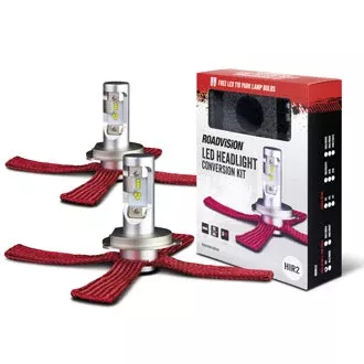 Roadvision LED Headlight Conversion Kit HIR2 9012 10-30V 24W 6000K +150% More Light + 12V T10 LED (Pair)