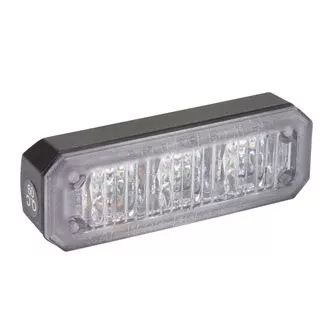 Roadvision LED Strobe Module White Hood Mount 11-30V 3 LED 3W 12 Function Black Bracket