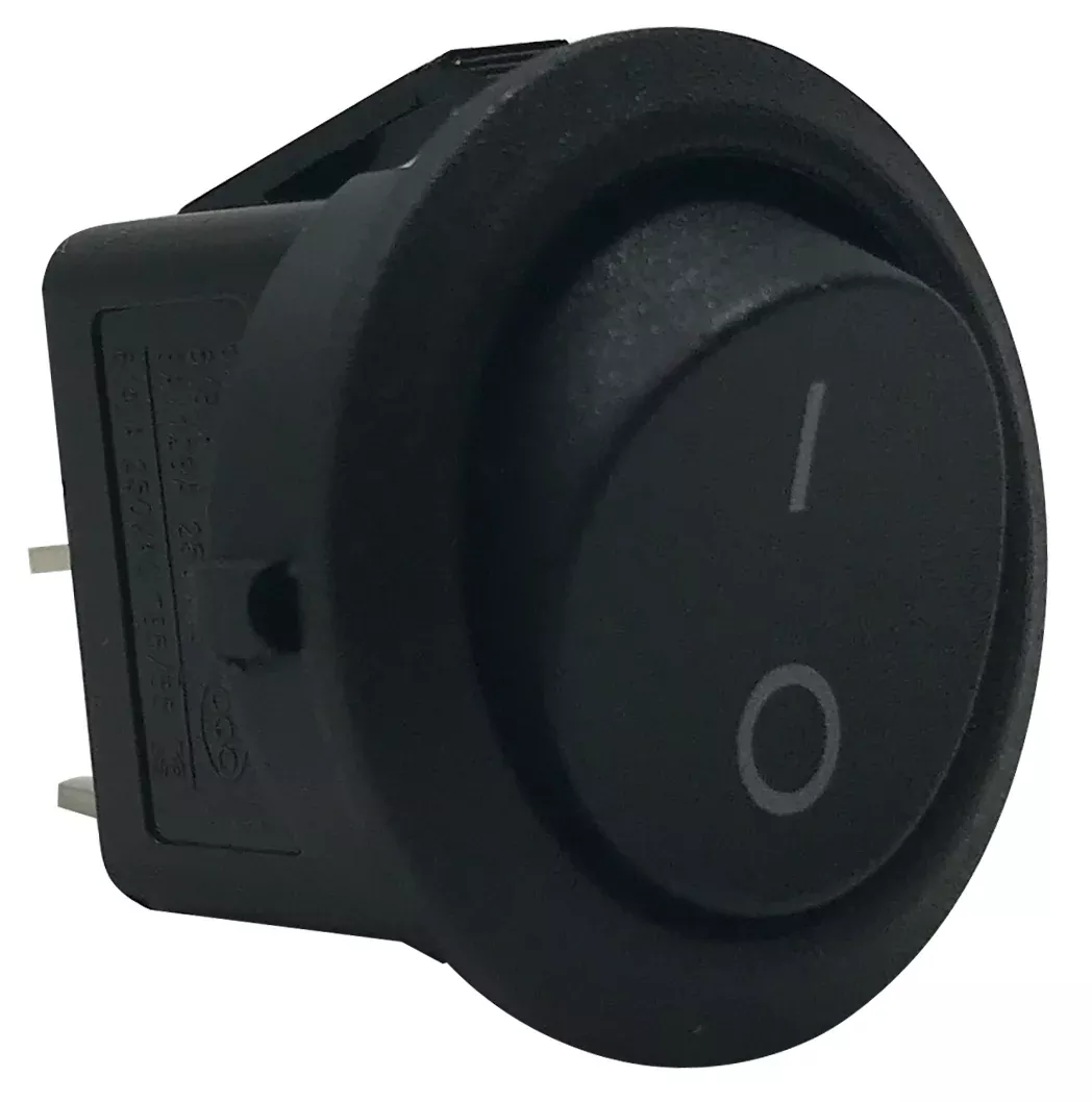 Round Rocker Momentary Switch - ON/OFF - 20A at 12V - 21mm Mount - 1 or 4 Pack