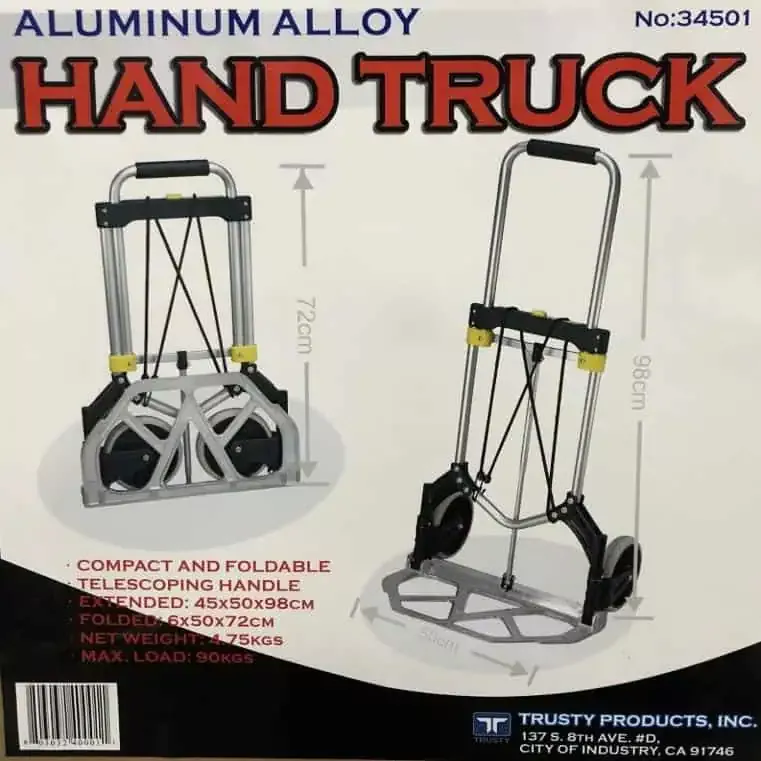 RV 198 lb Folding Aluminium Box Cart Luggage Trolley Hand Truck Bungee Cord Telescoping