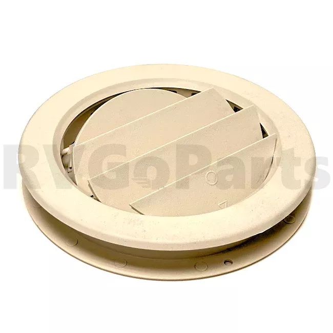 RV 6.9" Round Register Vent Beige with Damper 182862-01-01A