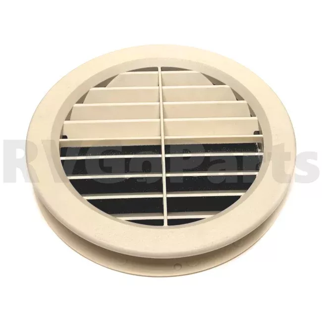 RV 6.9" Round Register Vent Beige with Filter 182861-01-01A