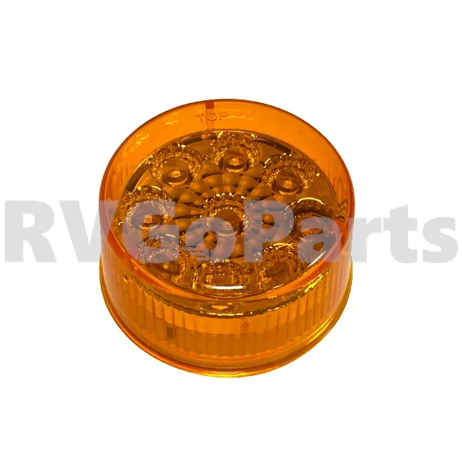 RV Amber Clearance Lamp/Light 2" Round 187283-01-000