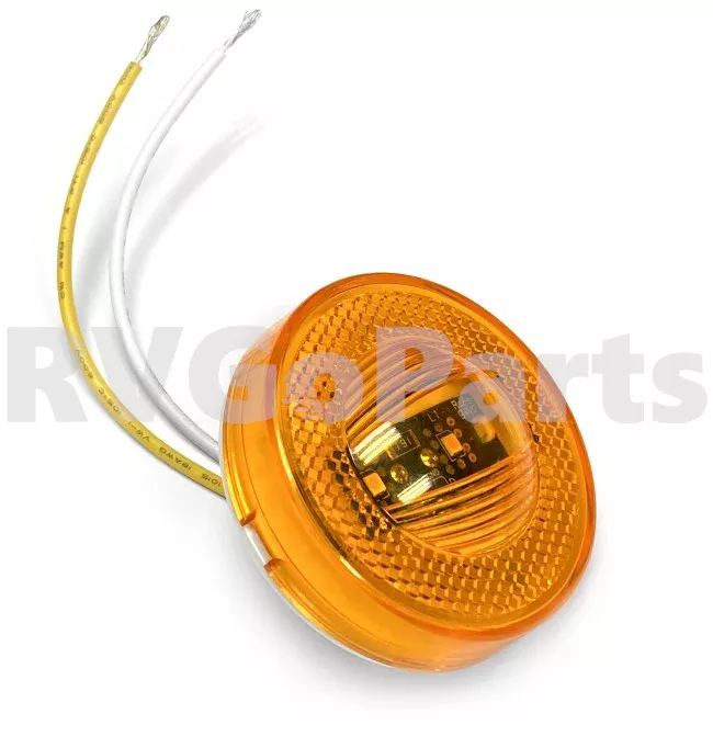 RV Amber LED Clearance Light 2.5" Round 187864-01-000