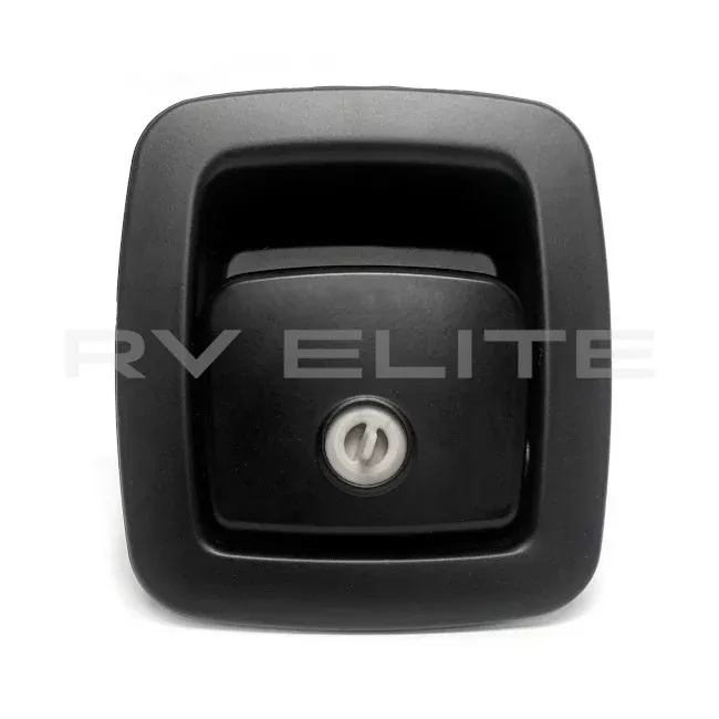 RV Baggage Door Handle Latch Black, No Cylinder