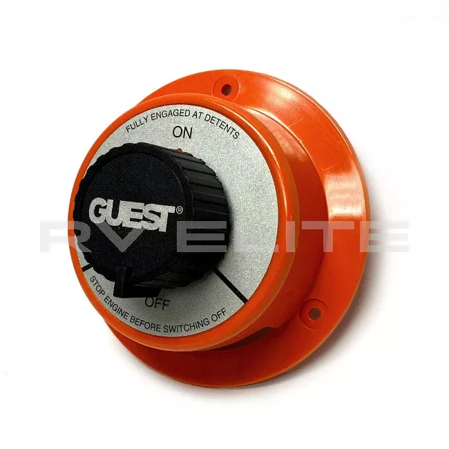 RV Battery Disconnect Switch Orange Voltage