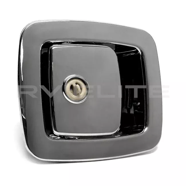 RV Chrome Luggage Door Handle, No Cylinder