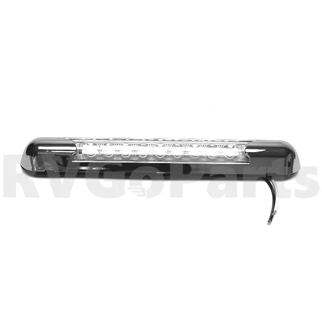 RV Chrome Porch Light with White LED 184120-01-01A