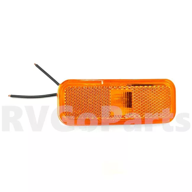 RV Clearance Light Marker Amber 4" x 1.5" Rectangular 193721-01-000