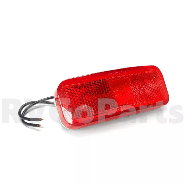 RV Clearance Light Marker Red 4" x 1.5" Rectangular 193721-02-000