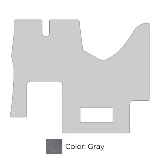 RV Cockpit Mat with Logo in Gray 64 in. x 53.75 in. (to fit Newmar 143525)