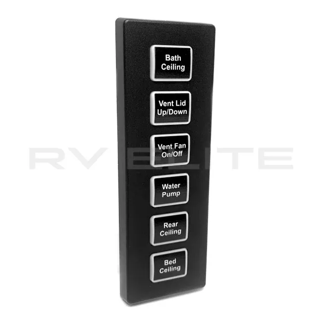 RV Control Panel for Bathroom Vent & Water Pump