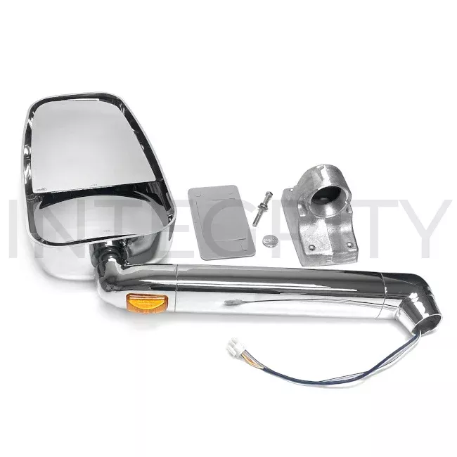 RV Driver Side 17.5" Chrome Mirror Head Assembly with 12" Arm (to fit Newmar 130767B)