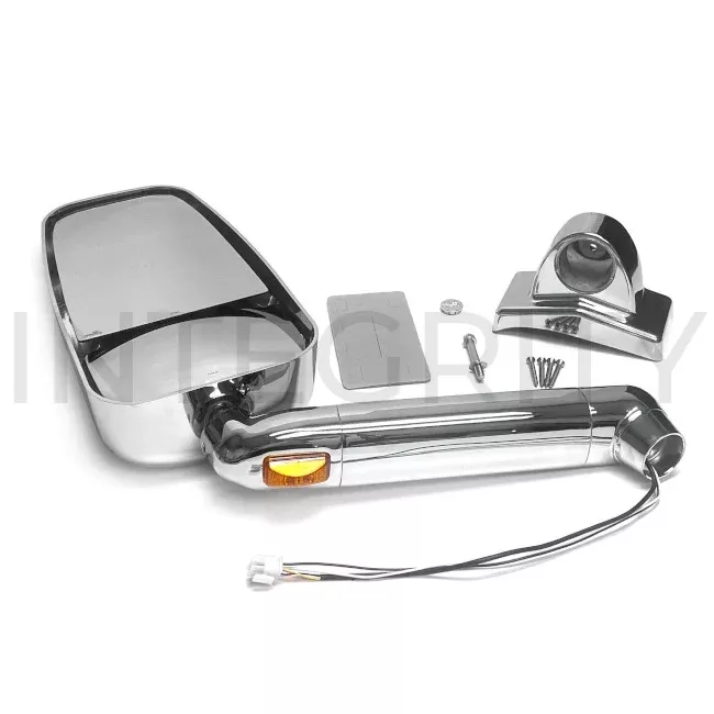 RV Driver Side 17.5" Chrome Mirror Head Assembly with 17" Arm (to fit Newmar 141898B)