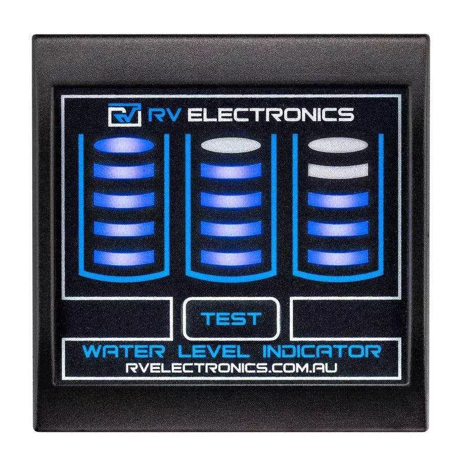 RV Electronics LED Black Triple Tank Water Level Indicator