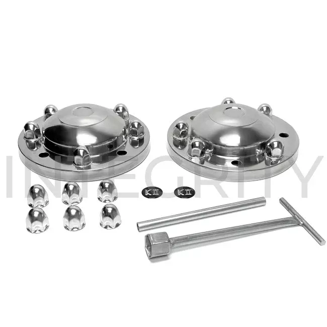 RV Front Hub Cover Half Set 22.5" x 7.5" Wheels (to fit Newmar 157620D)