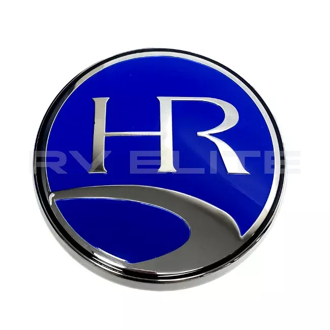RV Holiday Rambler Emblem Shield Large Dark Blue ABS 7"