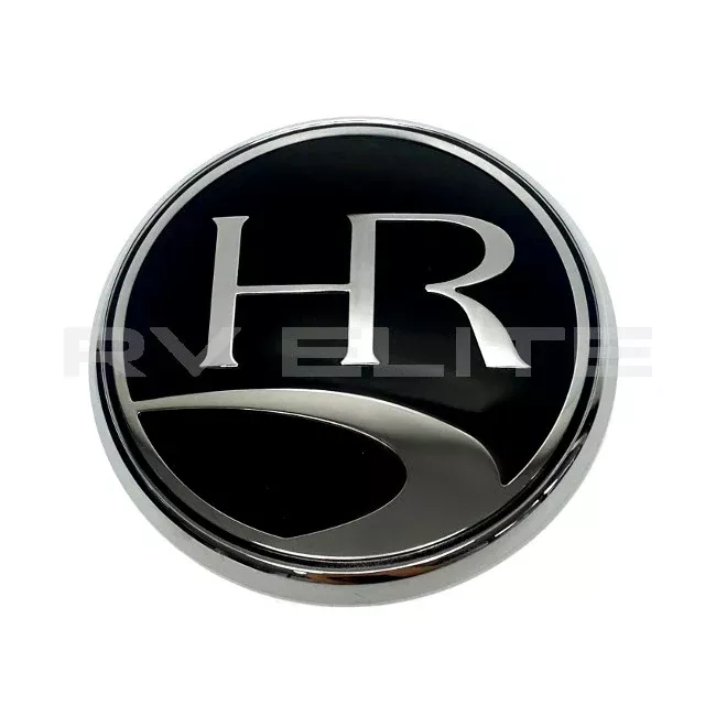 RV Holiday Rambler Emblem Shield Small Black ABS 5"